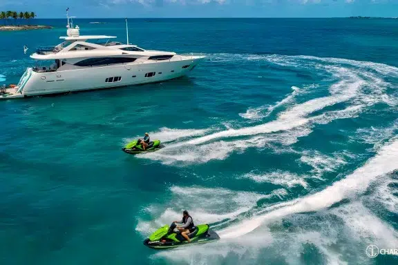 Luxury motor yacht Emrys, USVI yacht charter with Jet Ski
