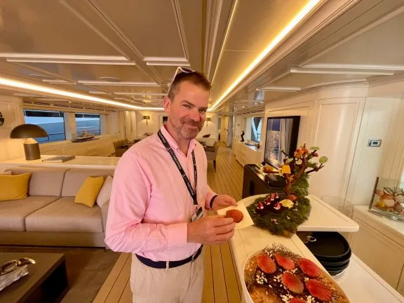 Charter Broker John Boullin onboard MY BOJI in Nafplion 2025