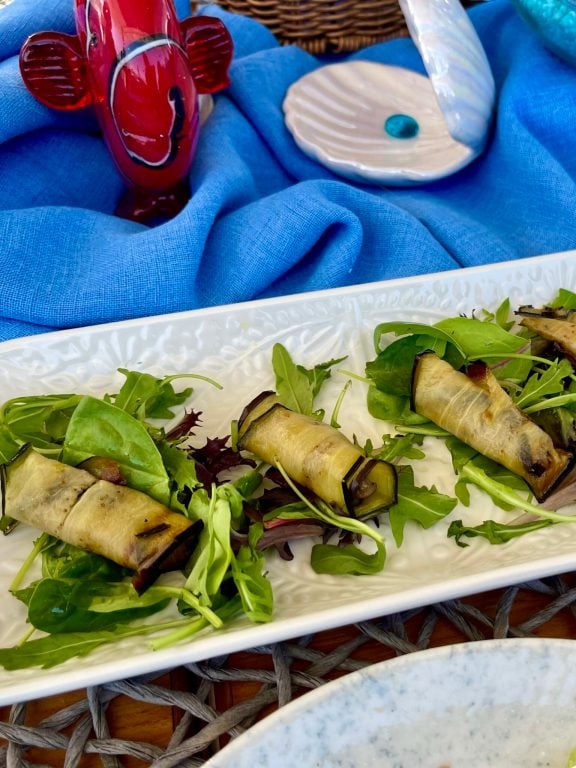 M/Y ANKA serves, picked by the stewardess from her hometown in Crete, mushrooms rolled in fried zucchini