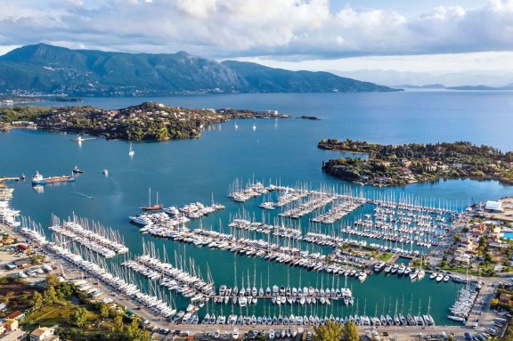 Gouvia Marina in Corfu, Ionian Islands, Greece