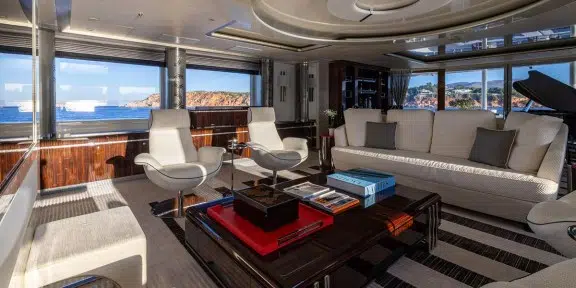 ALFA G Luxury Charter Yacht Oceanco 60M Custom Main Salon