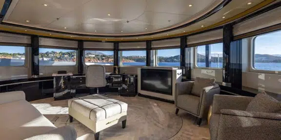 ALFA G Luxury Charter Yacht Oceanco 60M Custom Master Suite Observatory