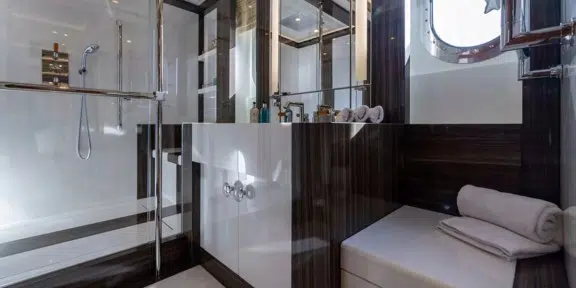 ALFA G Luxury Charter Yacht Oceanco 60M Custom VIP Bathroom