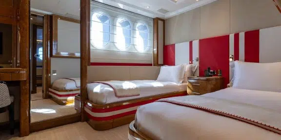 ALFA G Luxury Charter Yacht Oceanco 60M Custom Twin Cabin