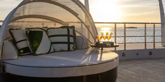 ALFA G Luxury Charter Yacht Oceanco 60M Custom Sundeck Seating
