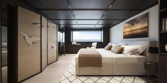 ALMAX Luxury Charter Yacht Sanlorenzo 50 Steel Master Cabin