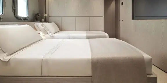 ALMAX Luxury Charter Yacht Sanlorenzo 50 Steel Twin Cabin View