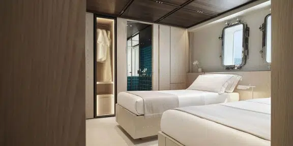 ALMAX Luxury Charter Yacht Sanlorenzo 50 Steel Twin Cabin