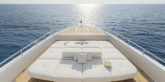 ALMAX Luxury Charter Yacht Sanlorenzo 50 Steel Foredeck
