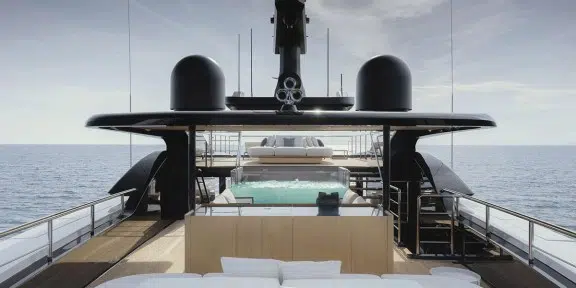 ALMAX Luxury Charter Yacht Sanlorenzo 50 Steel Sundeck Jacuzzi