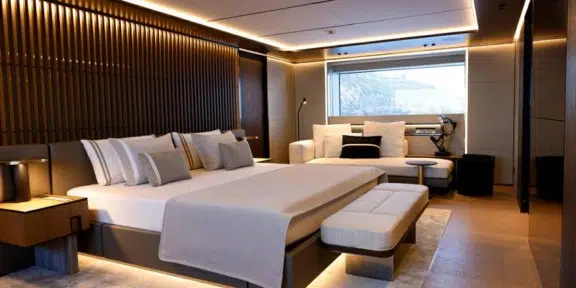 BEL1 Luxury Charter Yacht 50m Rossinavi Master Suite