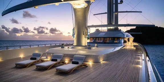 BLACK PEARL Luxury Sailing Charter Yacht Oceanco 105M Exterior - Foredeck Lounge