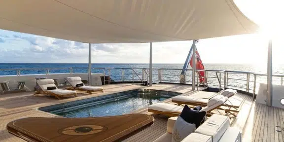 BLACK PEARL Luxury Sailing Charter Yacht Oceanco 105M Pool