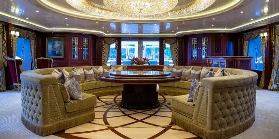 BLACK PEARL Luxury Sailing Charter Yacht Oceanco 105M Upper Deck Loung & Games