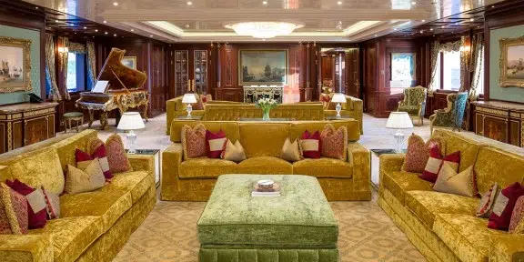 BLACK PEARL Luxury Sailing Charter Yacht Oceanco 105M Main Deck - Saloon