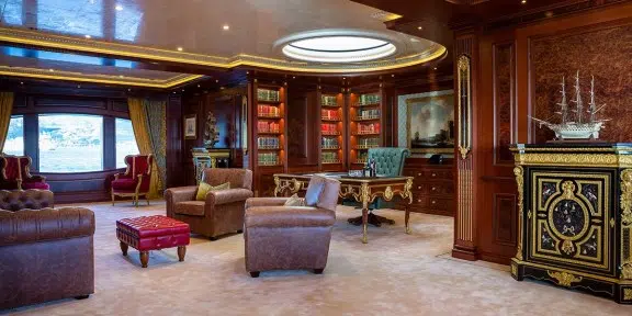 BLACK PEARL Luxury Sailing Charter Yacht Oceanco 105M Meeting & Office