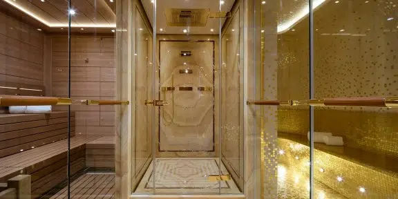 BLACK PEARL Luxury Sailing Charter Yacht Oceanco 105M Sauna and Steam