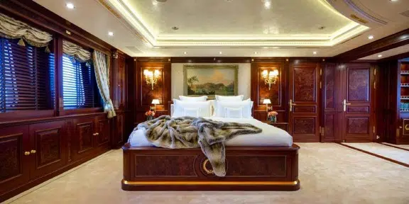 BLACK PEARL Luxury Sailing Charter Yacht Oceanco 105M Master Cabin