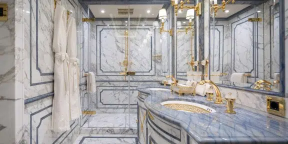 BLACK PEARL Luxury Sailing Charter Yacht Oceanco 105M Master Cabin Ensuite