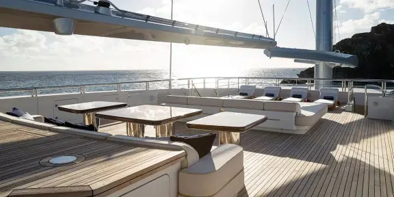 BLACK PEARL Luxury Sailing Charter Yacht Oceanco 105M Exterior - Fly Bridge