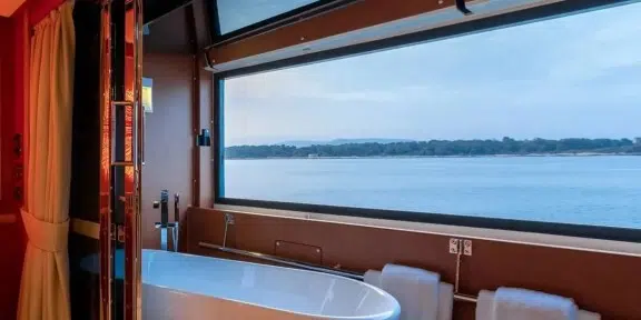 EMOTION Luxury Charter Yacht CRN Ancona 43M Master Cabin Bath Area