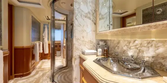EMOTION Luxury Charter Yacht CRN Ancona 43M Master Bathroom