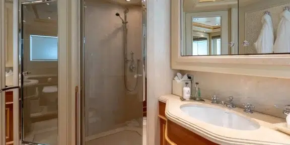 EMOTION Luxury Charter Yacht CRN Ancona 43M Guest Bathroom