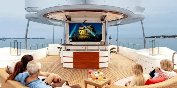EMOTION Luxury Charter Yacht CRN Ancona 43M Sun Deck Cinema