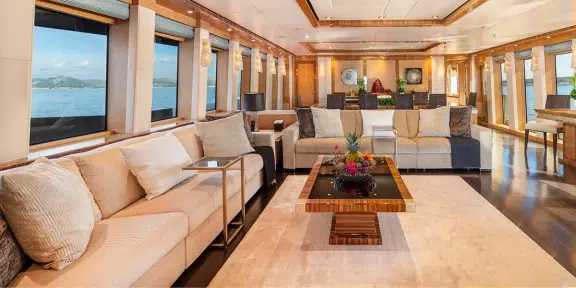 HOKULANI Luxury Charter Yacht Palmer Johnson PJ150 Main Salon