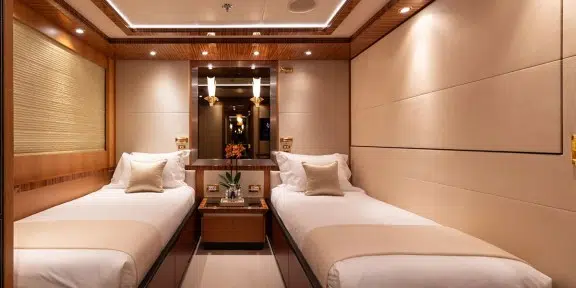 HOKULANI Luxury Charter Yacht Palmer Johnson PJ150 Twin Bed Cabin