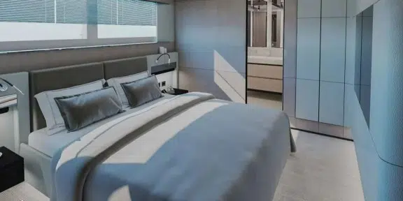 LADY LUNA Custom 32M Luxury Charter Yacht Guest Cabin