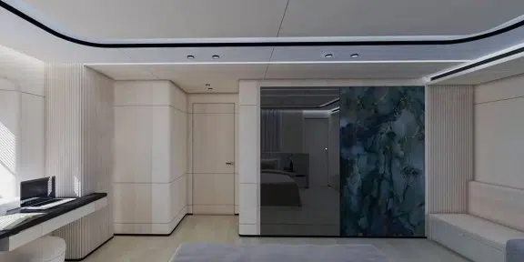 LADY LUNA Custom 32M Luxury Charter Yacht Master Cabin Space