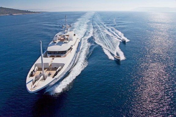 Yacht MARY JEAN II By ISA - Profile Underway In The Mediterranean