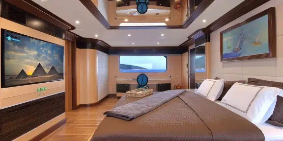 MEIRA Luxury Sailing Yacht 55M Custom yacht Master Suite Side view