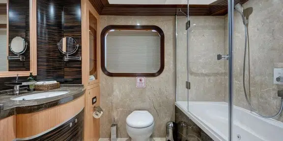 MEIRA Luxury Sailing Yacht 55M Custom yacht Master Suite Bathroom