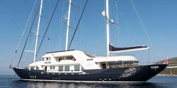 MEIRA Luxury Sailing Yacht 55M Custom yacht At Anchor