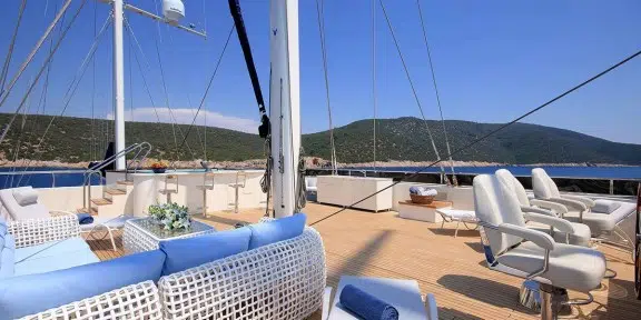 MEIRA Luxury Sailing Yacht 55M Custom yacht Deck Area