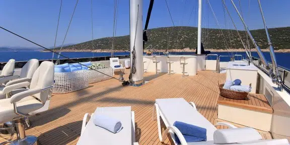 MEIRA Luxury Sailing Yacht 55M Custom yacht Deck Lounges