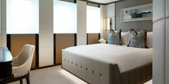 MOSKITO Luxury Charter Yacht Heesen 55M Steel Double Bed Cabin