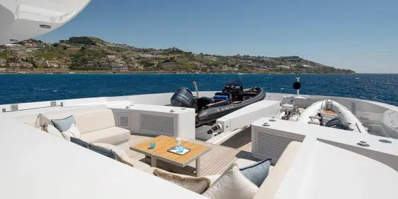 MOSKITO Luxury Charter Yacht Heesen 55M Steel Foredeck