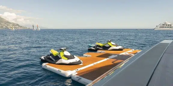 SEAWOLF X Luxury Motor Eco Catamaran Charter Rossinavi 43m Custom Swimming Platform