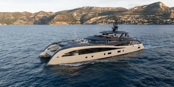 SEAWOLF X Luxury Motor Eco Catamaran Charter Rossinavi 43m Custom Aerila View Profile