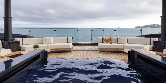 SEAWOLF X Luxury Motor Eco Catamaran Charter Rossinavi 43m Custom Sundeck Pool