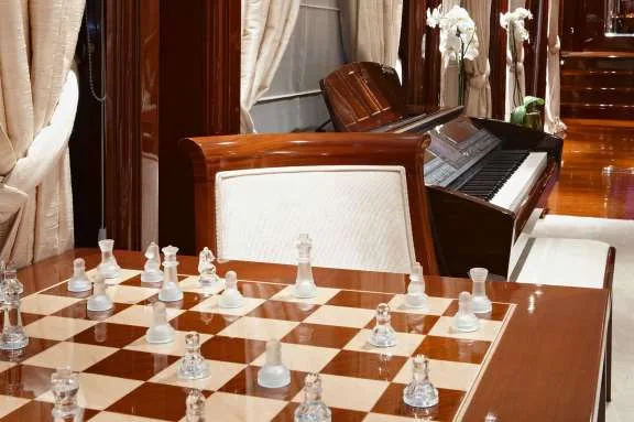 Salon — Piano & Chess Table