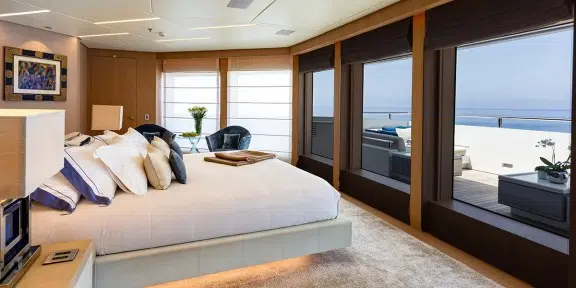 STELLA MARIS Luxury Charter Yacht Viareggio SuperYacht 72M Master Cabin View