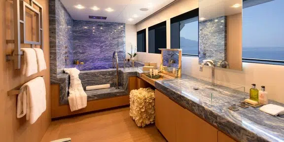 STELLA MARIS Luxury Charter Yacht Viareggio SuperYacht 72M Hers Bathroom