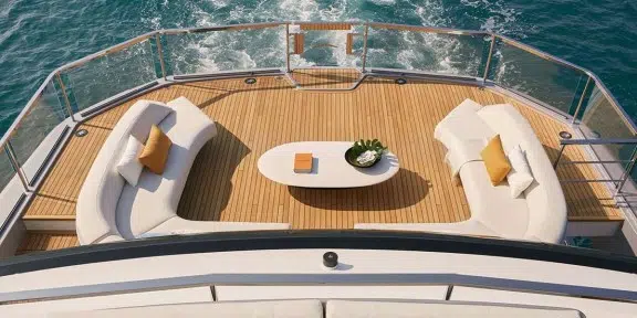 VOLO MARE Luxury Charter Yacht Azimut Grande Trideck Main Deck View From Sundeck