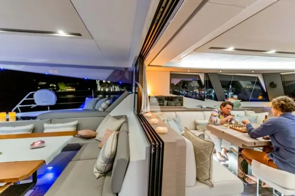 Main Saloon and aft deck