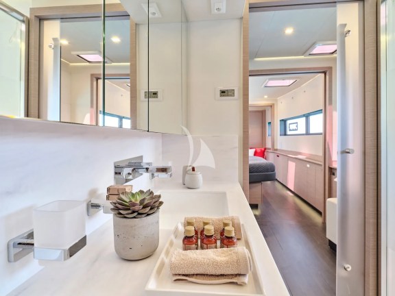 Master bathroom with amenities