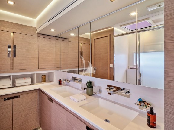 Master bathroom with double sink
